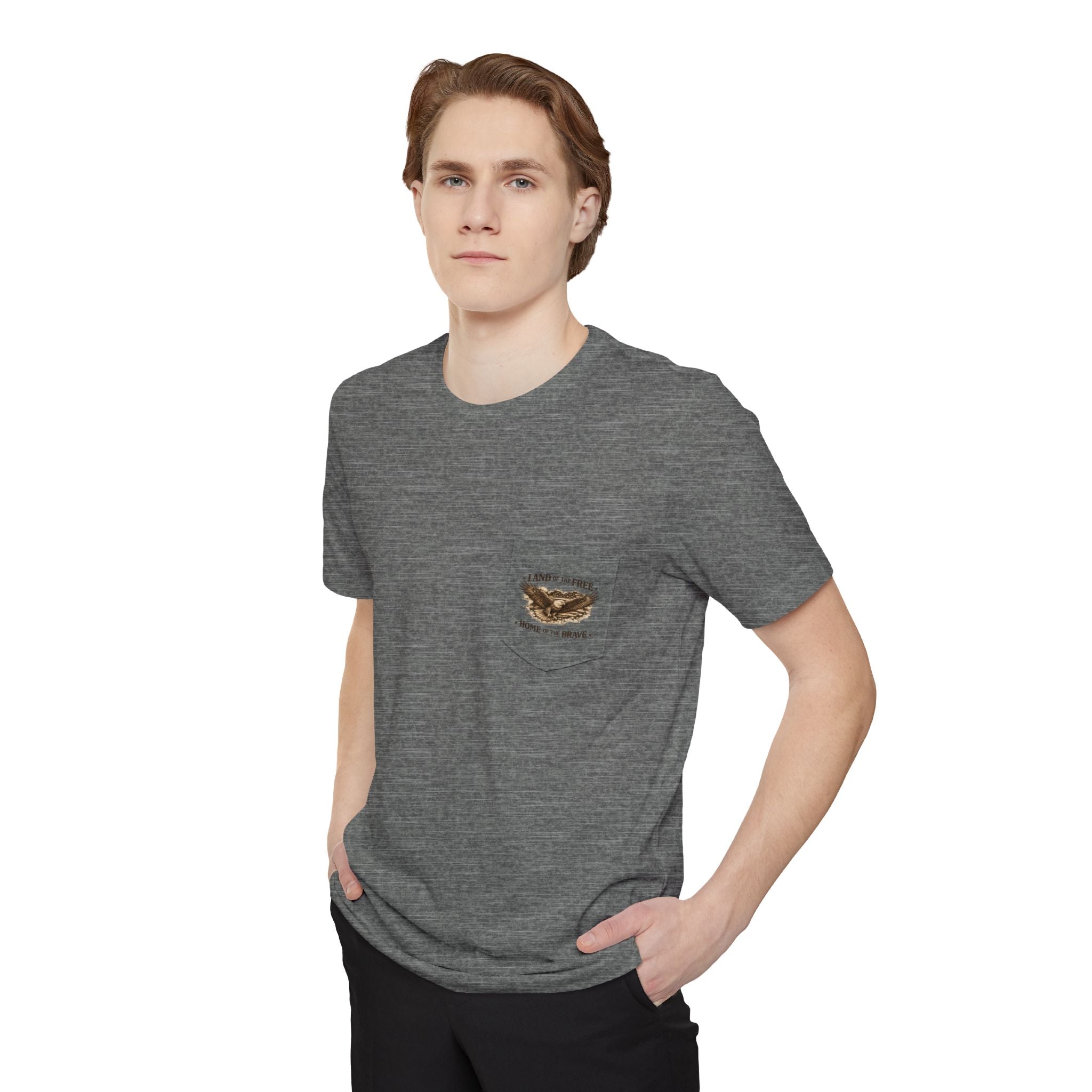 Pocket T-Shirt — 'Carpe Diem' Vintage Eagle Pocket Tee