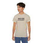 T-Shirt — "Trust God. Not Government." Patriotic American Flag Tee