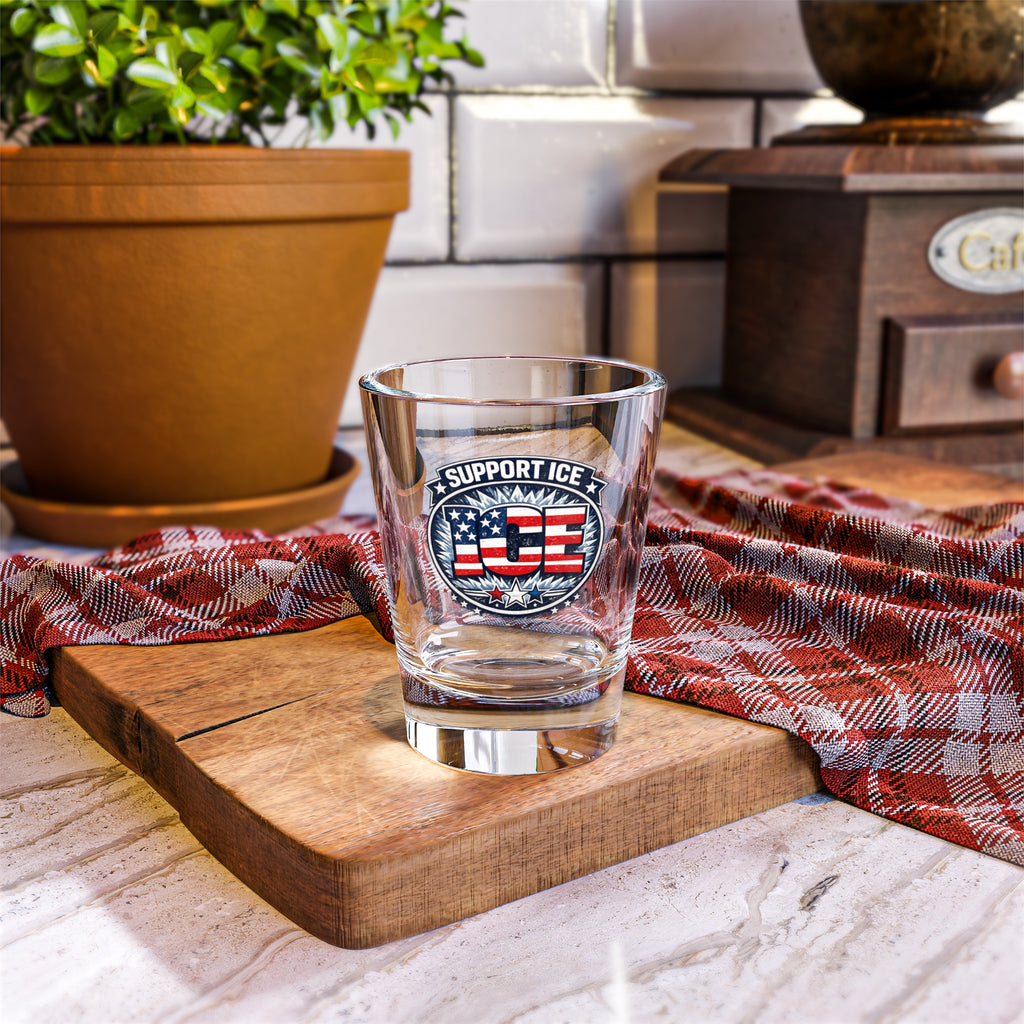 Support ICE Shot Glass — Patriotic 1.5oz Shooter Glass