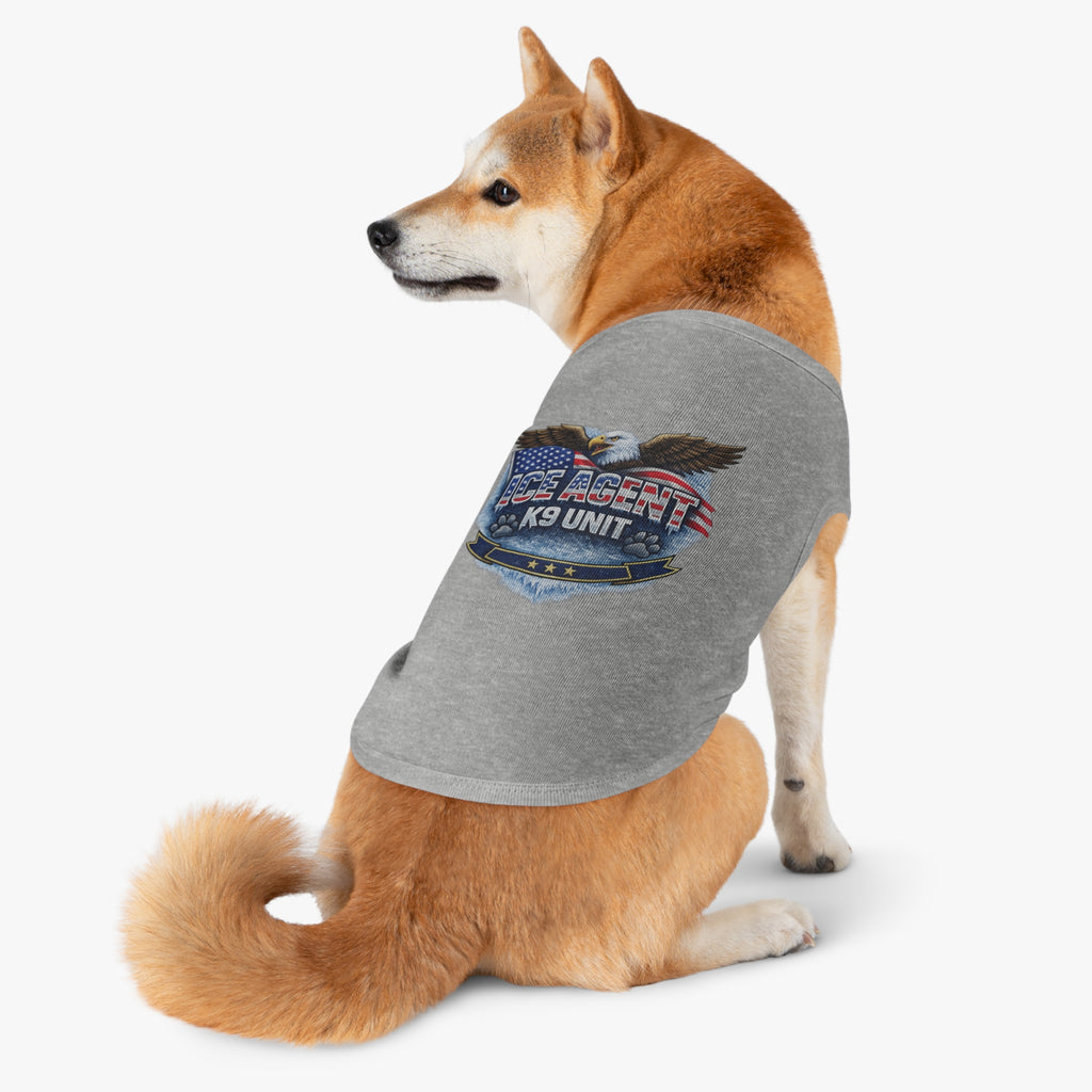 ICE AGENT K9 Unit Pet Tank Top — Patriotic Police K9 Dog Shirt