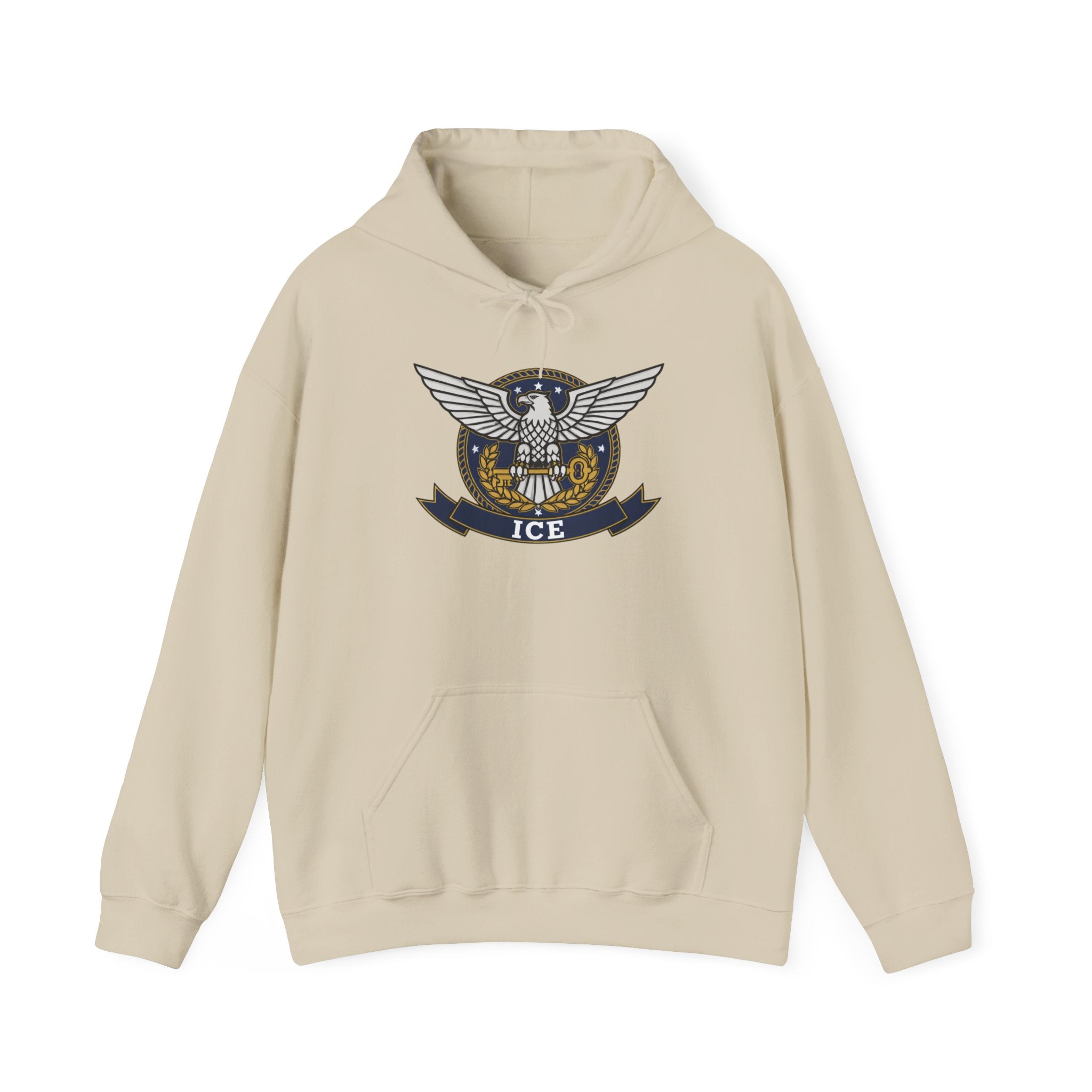 ICE Eagle Emblem Hoodie – Vintage Law Enforcement Crest Sweatshirt