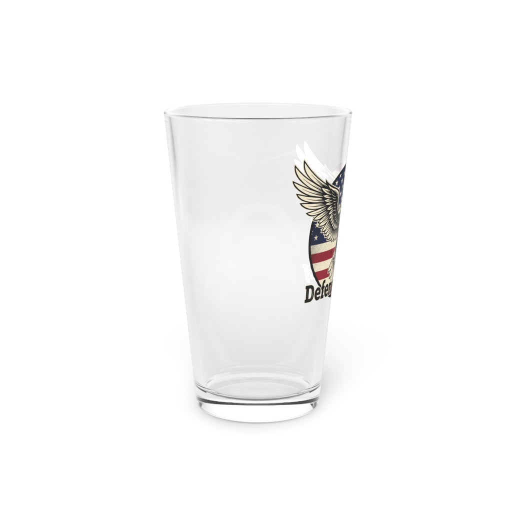 Defend Liberty 16oz Pint Glass – American Flag Eagle Beer Glass