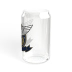 16oz Eagle Crest Sipper Glass with Bamboo Lid & Straw - Patriotic ICE Emblem