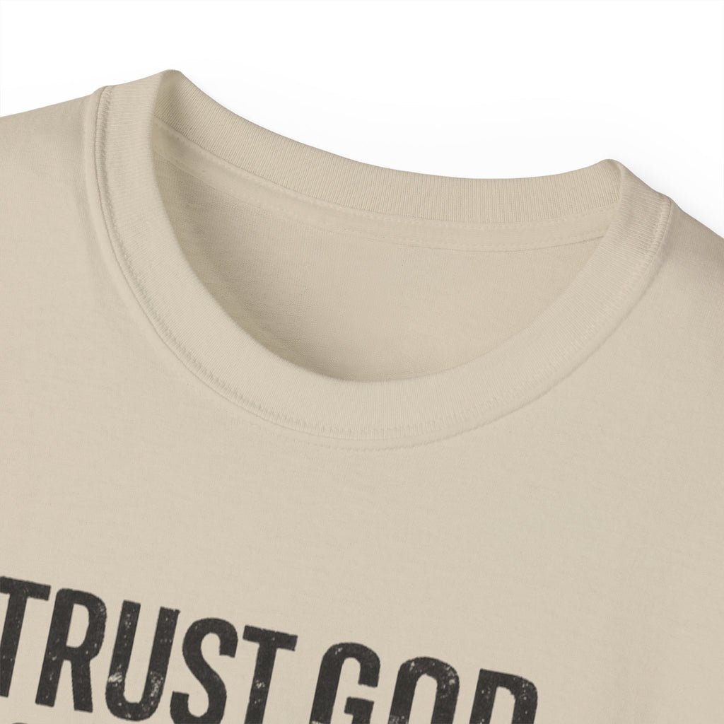 T-Shirt — "Trust God. Not Government." Patriotic American Flag Tee