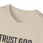 T-Shirt — "Trust God. Not Government." Patriotic American Flag Tee