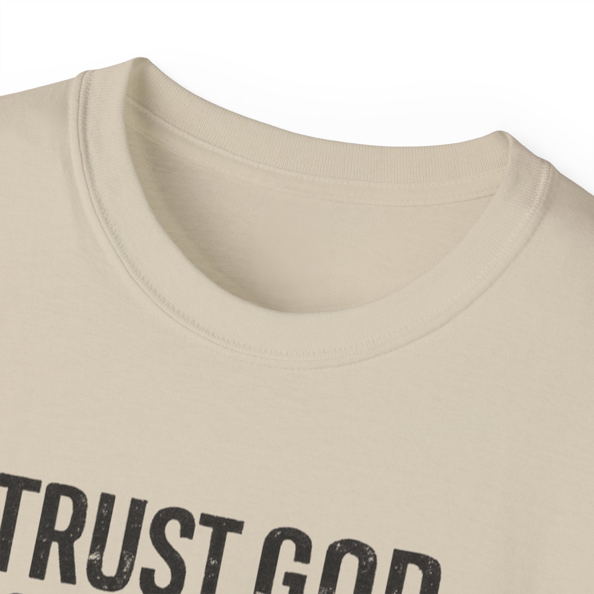 T-Shirt — "Trust God. Not Government." Patriotic American Flag Tee