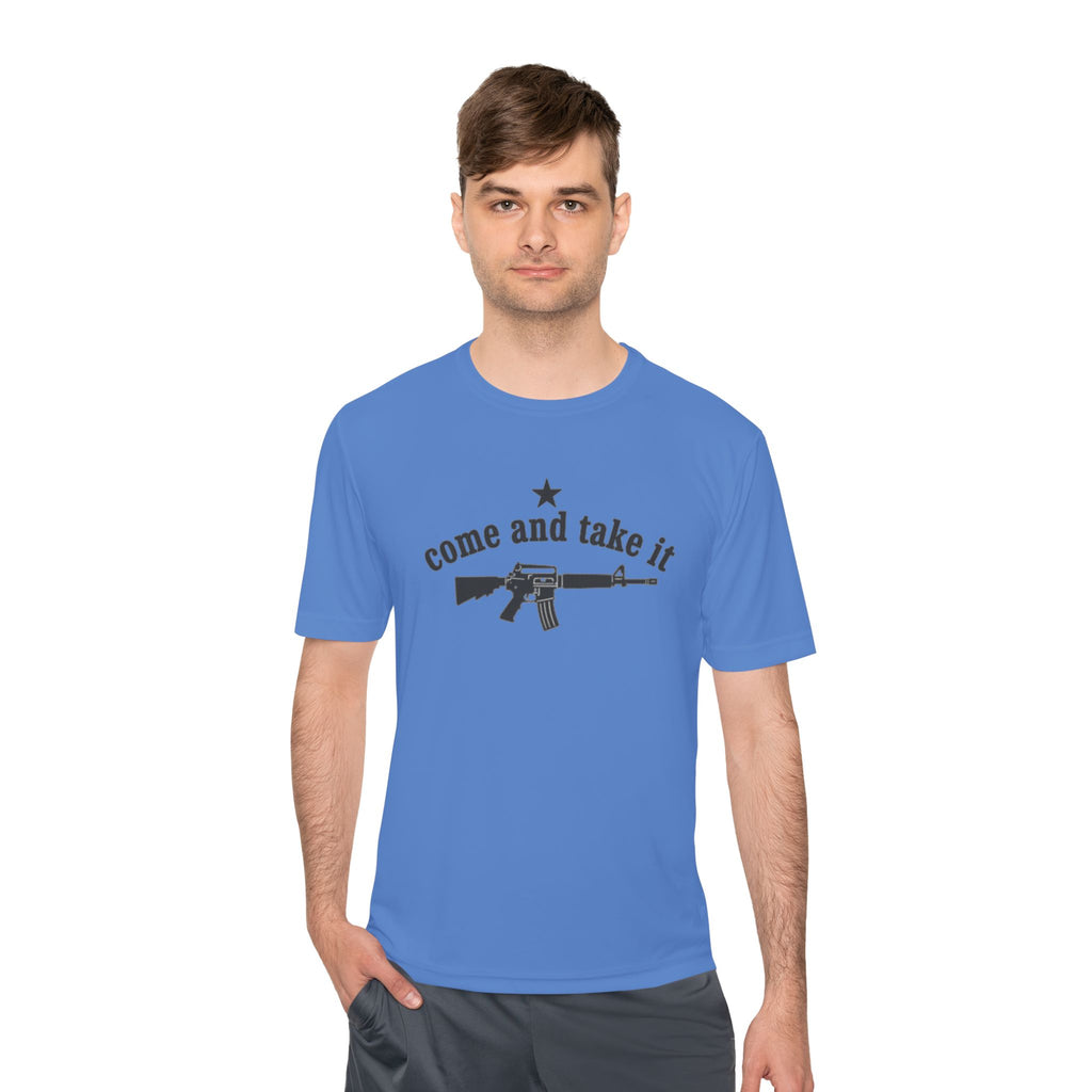 Come and Take It AR-15 Tee — Patriotic American Flag Moisture-Wicking Shirt