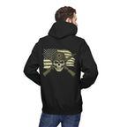 Skull & Cross Rifles American Flag Hoodie — Military Style Tactical Pullover