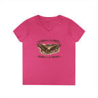 Patriotic Eagle V-Neck Tee — "Land of the Free, Home of the Brave"
