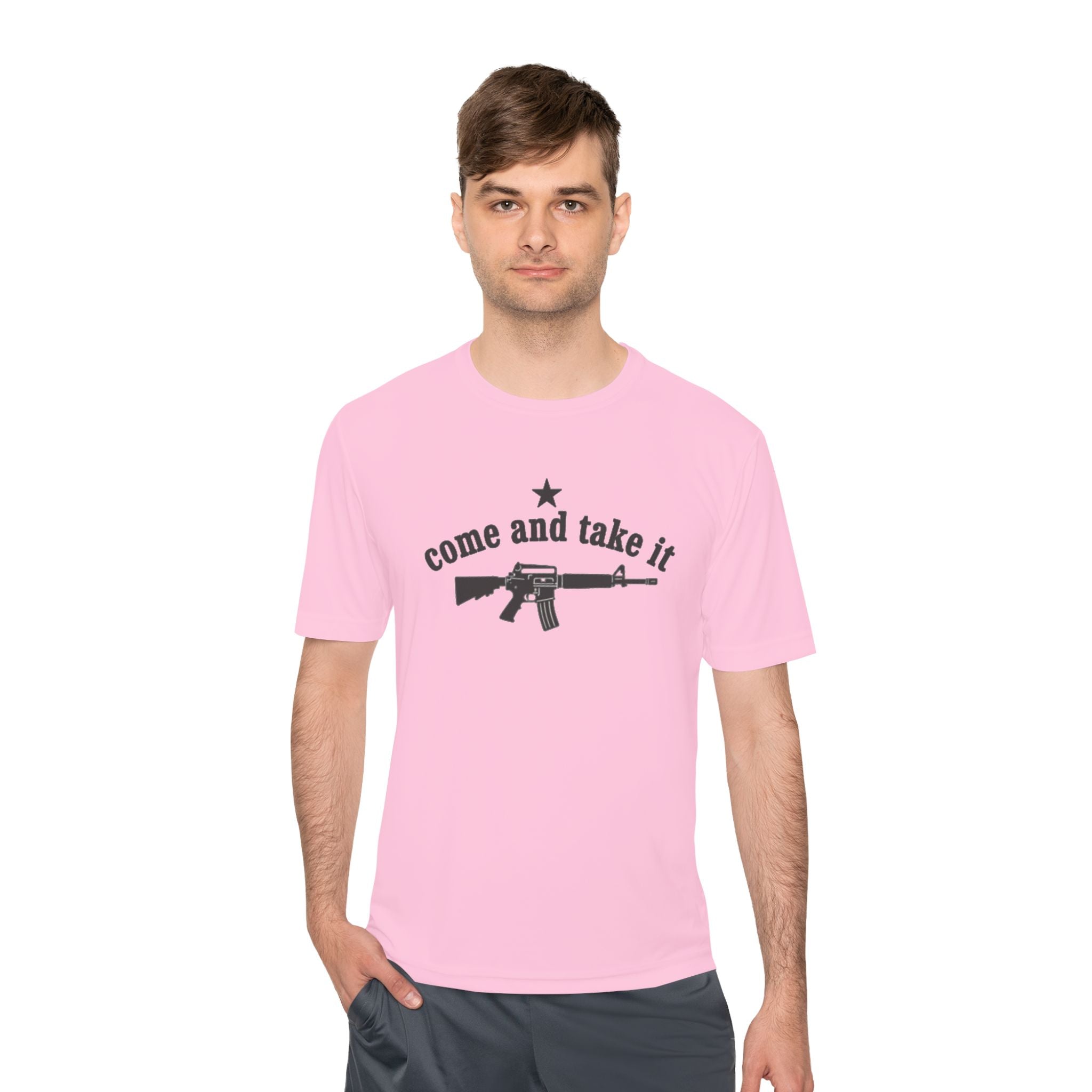 Come and Take It AR-15 Tee — Patriotic American Flag Moisture-Wicking Shirt