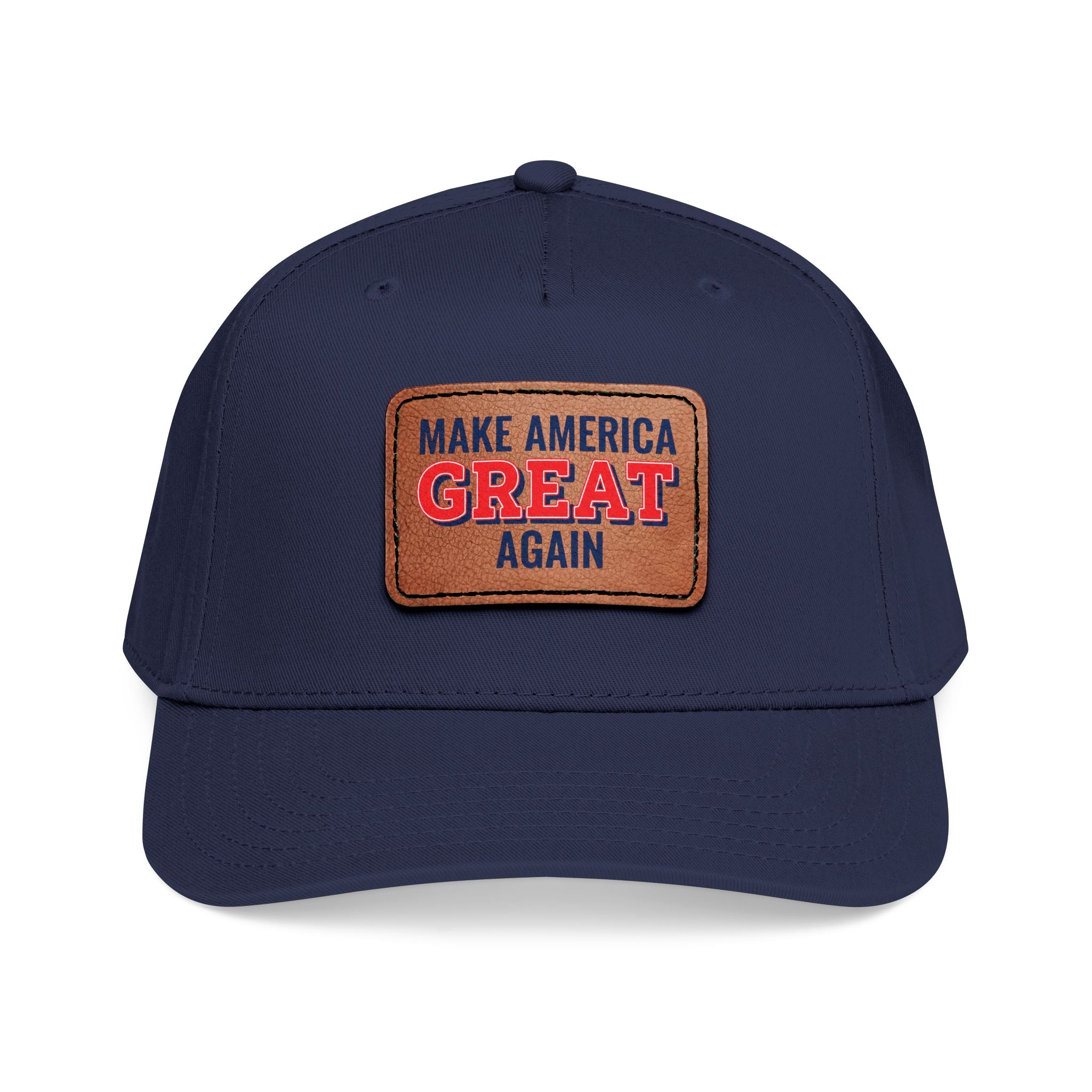Make America Great Again Leather Patch Cap