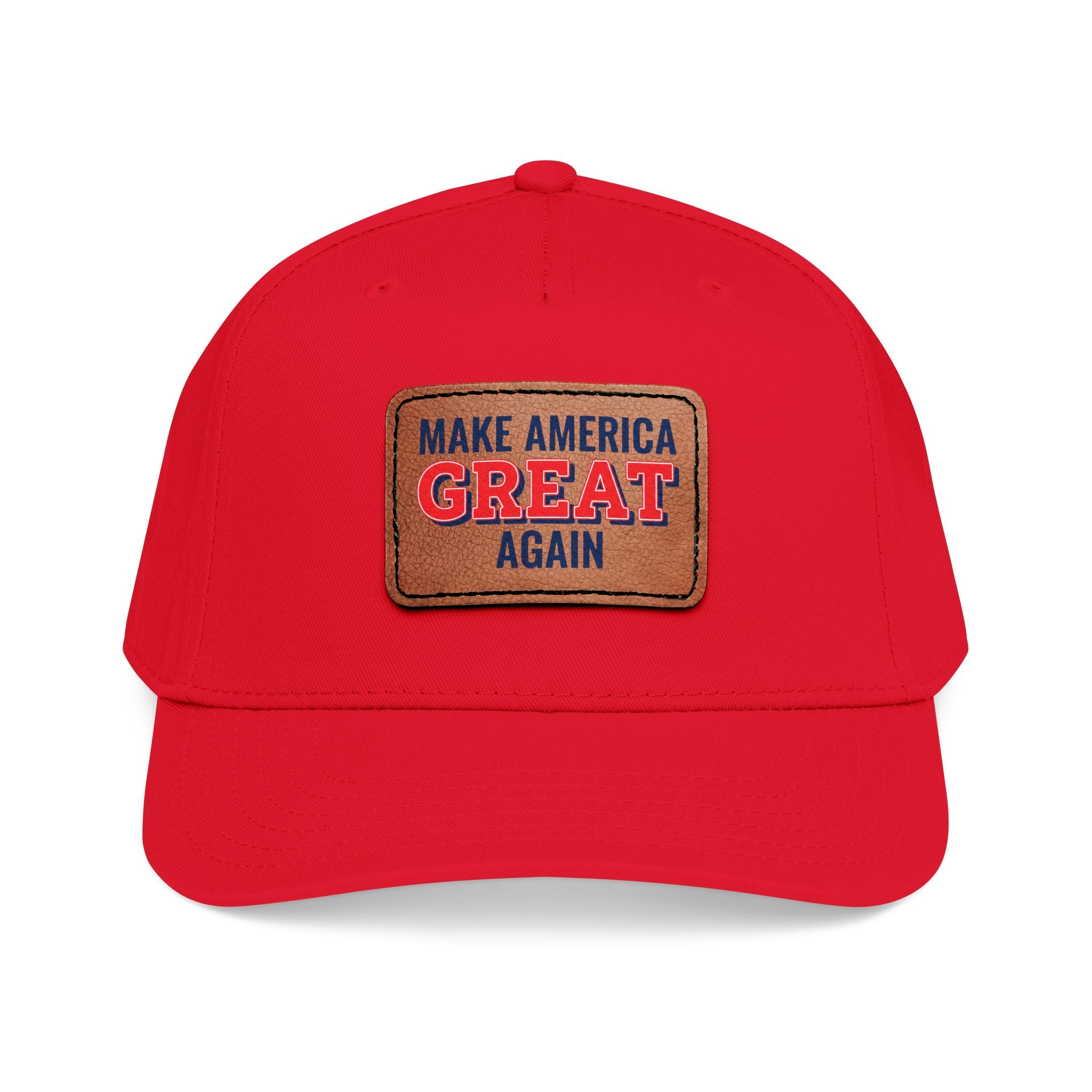 Make America Great Again Leather Patch Cap