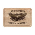 Patriotic Eagle Engraved Cutting Board – "Land of the Free, Home of the Brave"