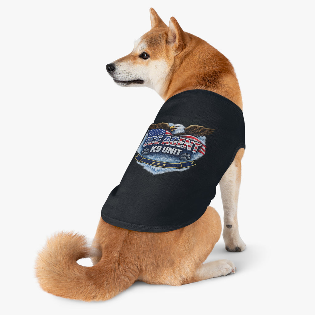 ICE AGENT K9 Unit Pet Tank Top — Patriotic Police K9 Dog Shirt