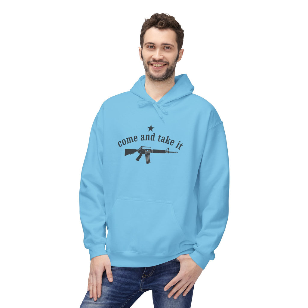 Patriotic "Come and Take It" Hoodie with American Flag - Pro-Second Amendment Pullover