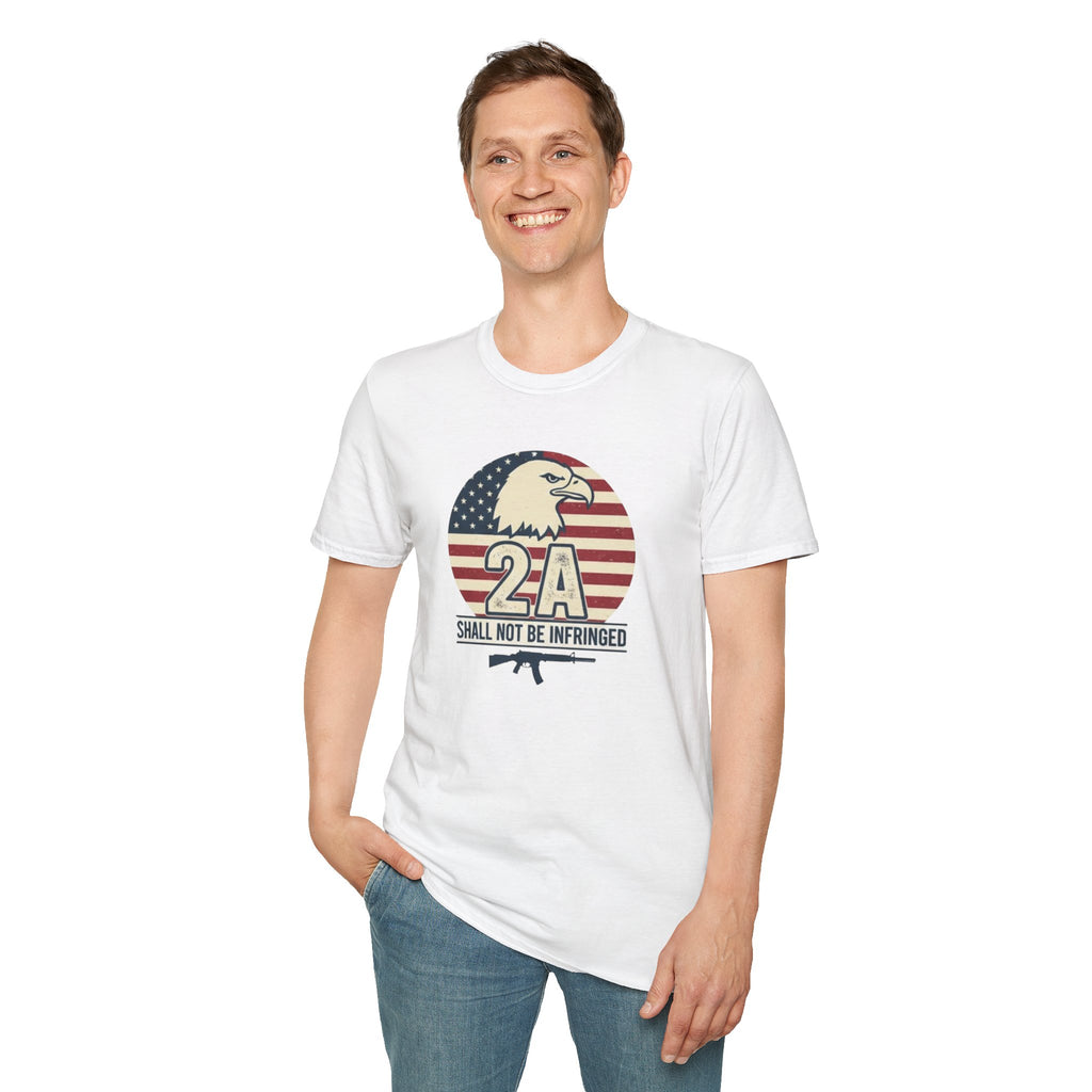2A 'Shall Not Be Infringed' T-Shirt — American Eagle & Flag 2nd Amendment Tee