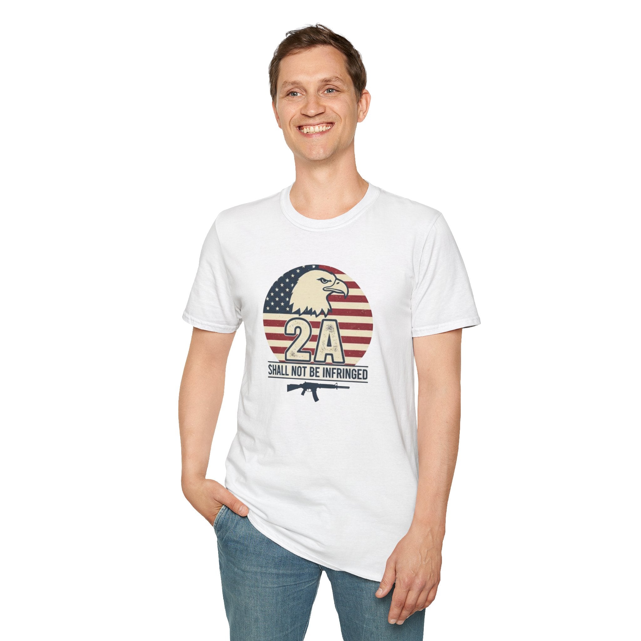2A 'Shall Not Be Infringed' T-Shirt — American Eagle & Flag 2nd Amendment Tee