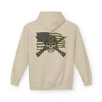 Skull & Cross Rifles American Flag Hoodie — Military Style Tactical Pullover