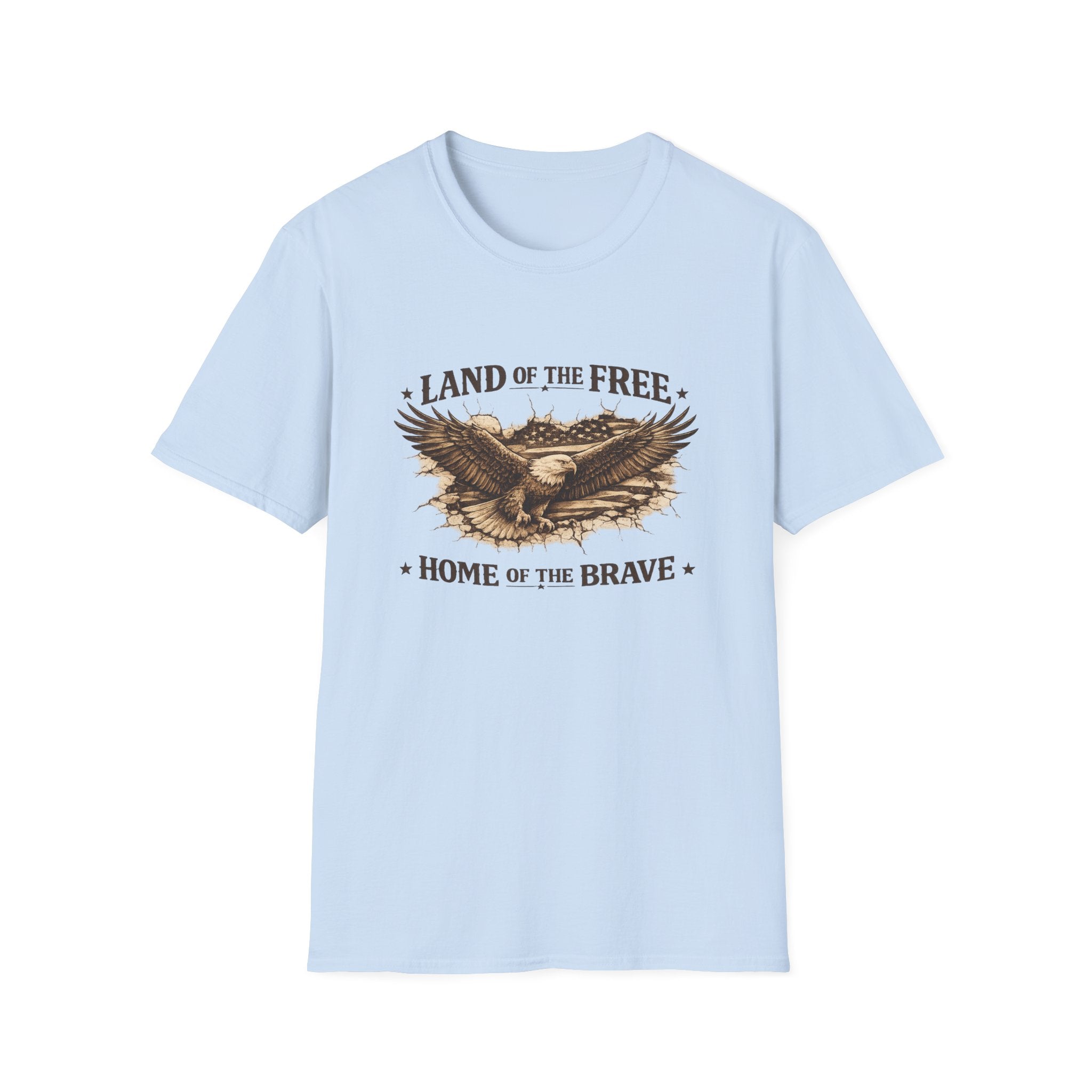 Patriotic Eagle T-Shirt — "Land of the Free, Home of the Brave"