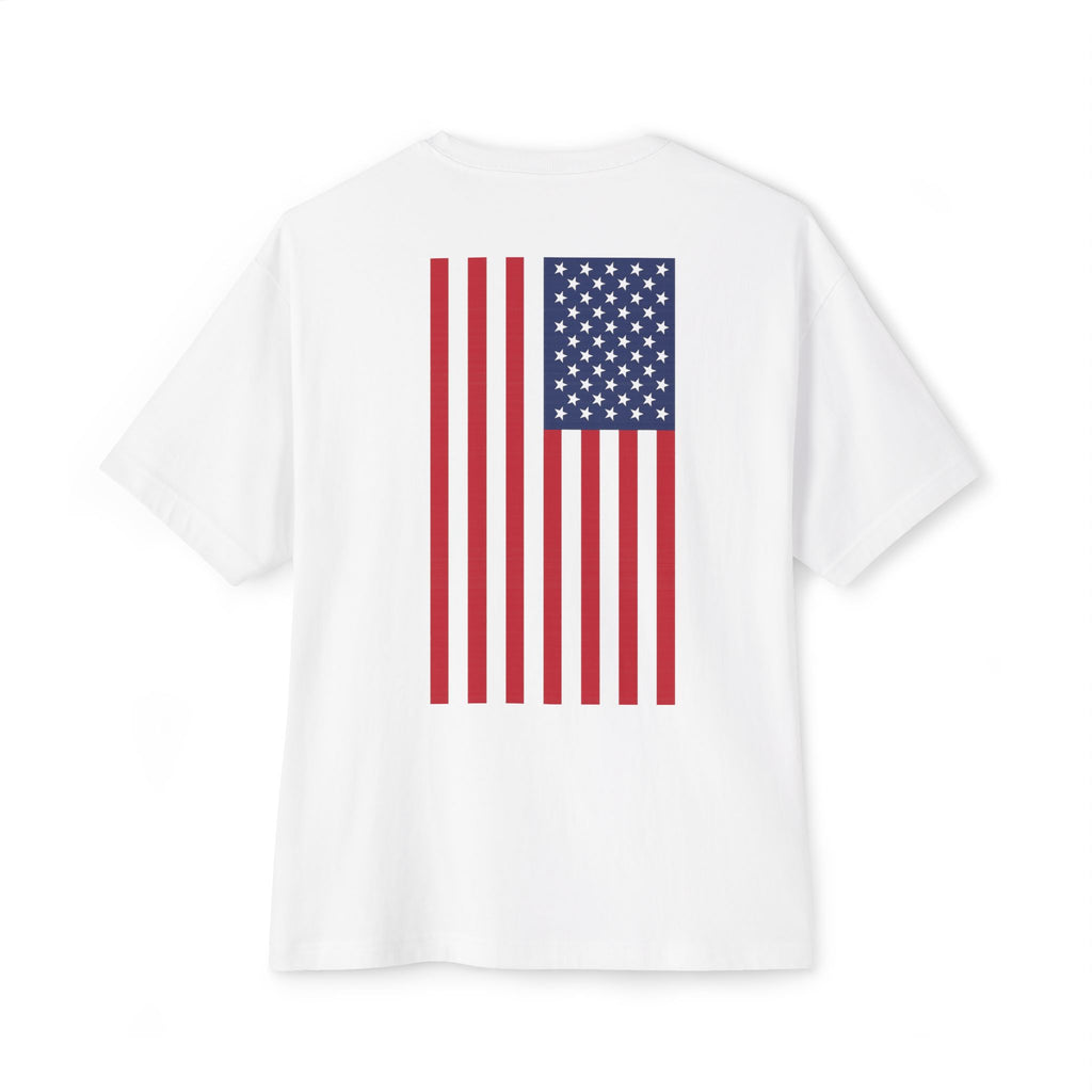 Support ICE + American Flag Oversized Boxy Tee