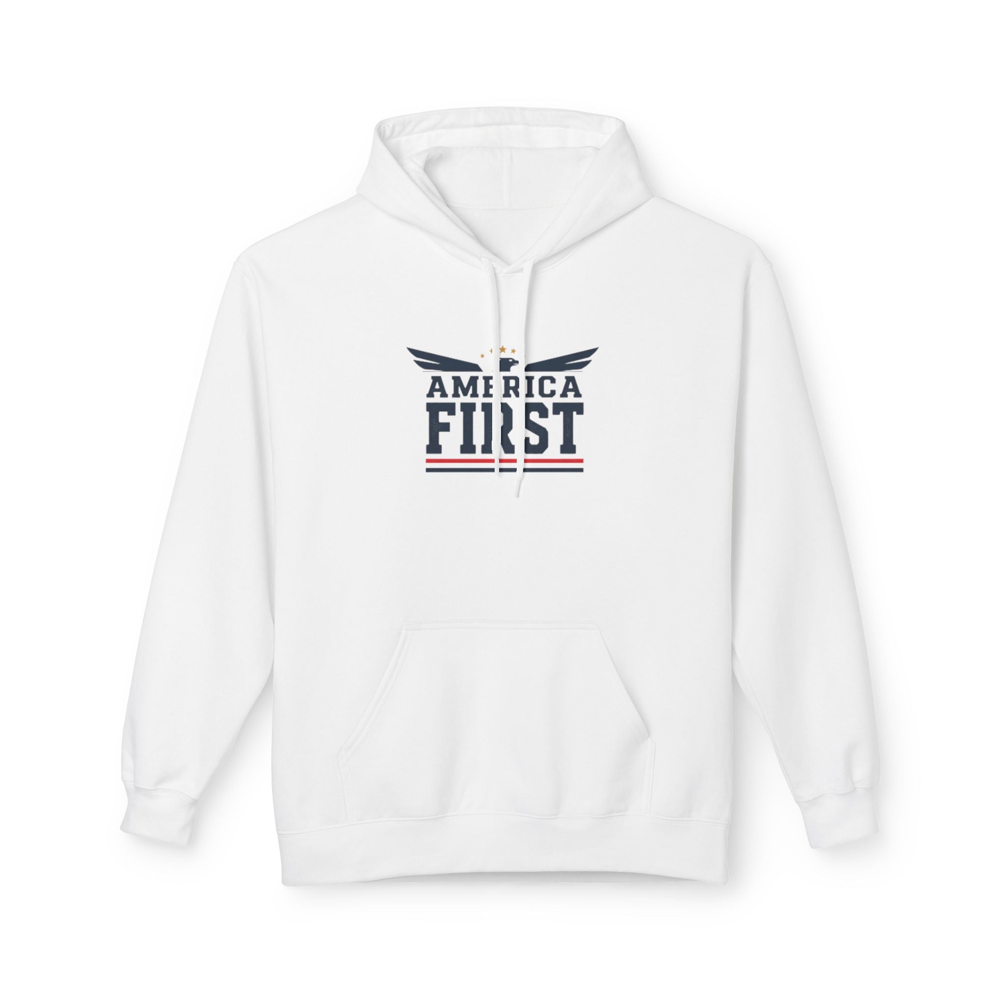 America First Hoodie — Patriotic Flag Eagle Graphic Pullover