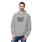 America First Hoodie — Patriotic Flag Eagle Graphic Pullover