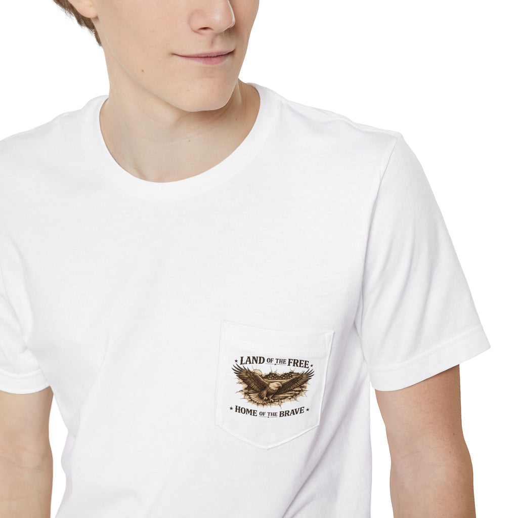 Pocket T-Shirt — 'Carpe Diem' Vintage Eagle Pocket Tee