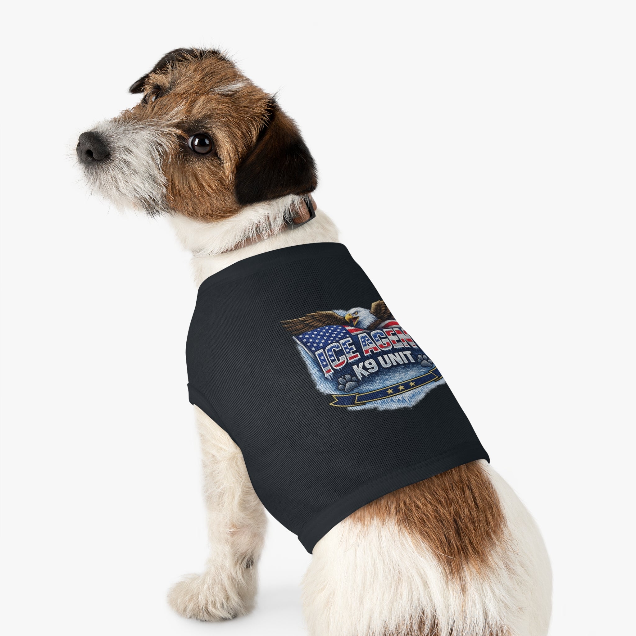 ICE AGENT K9 Unit Pet Tank Top — Patriotic Police K9 Dog Shirt