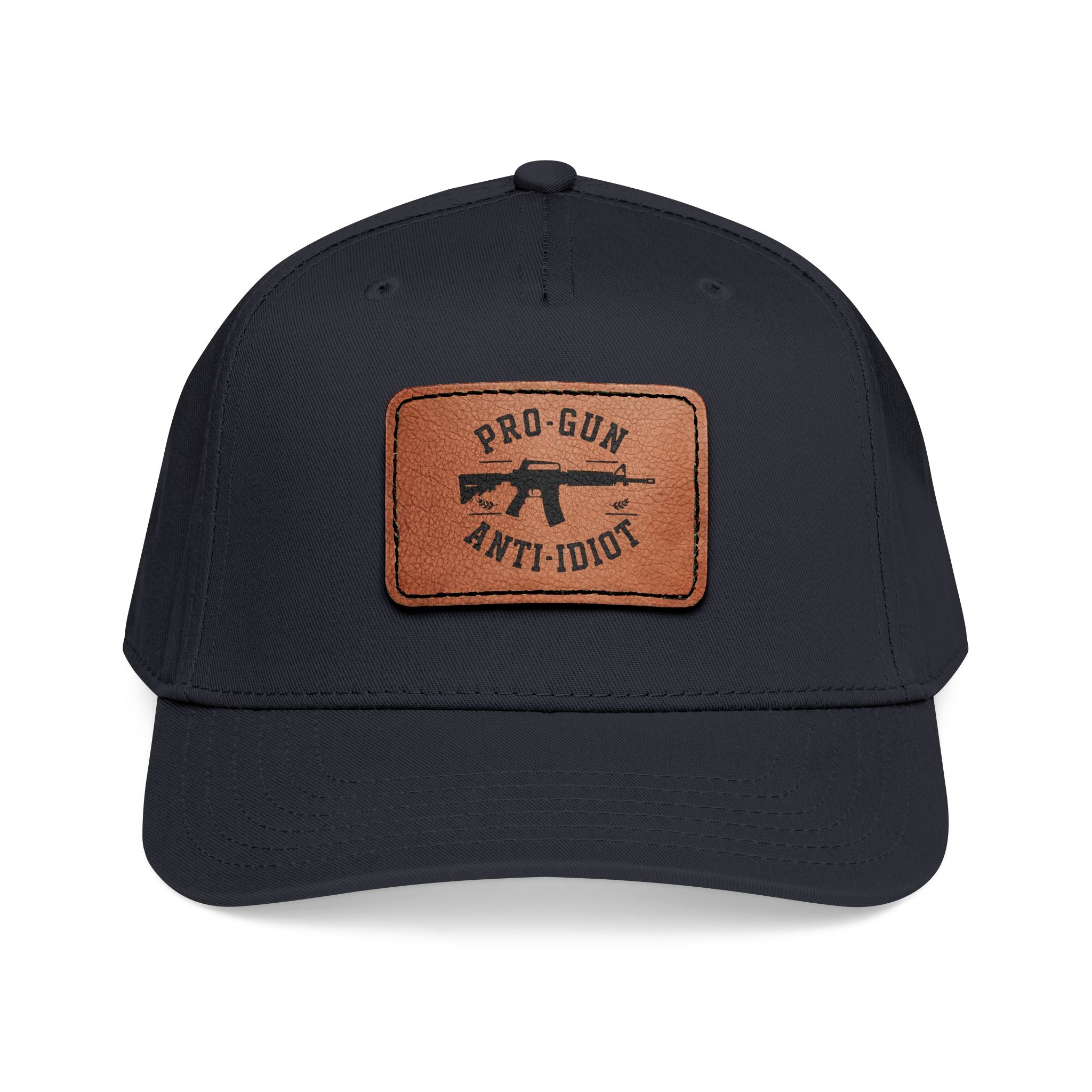 Pro-Gun Anti-Idiot Leather Patch Cap