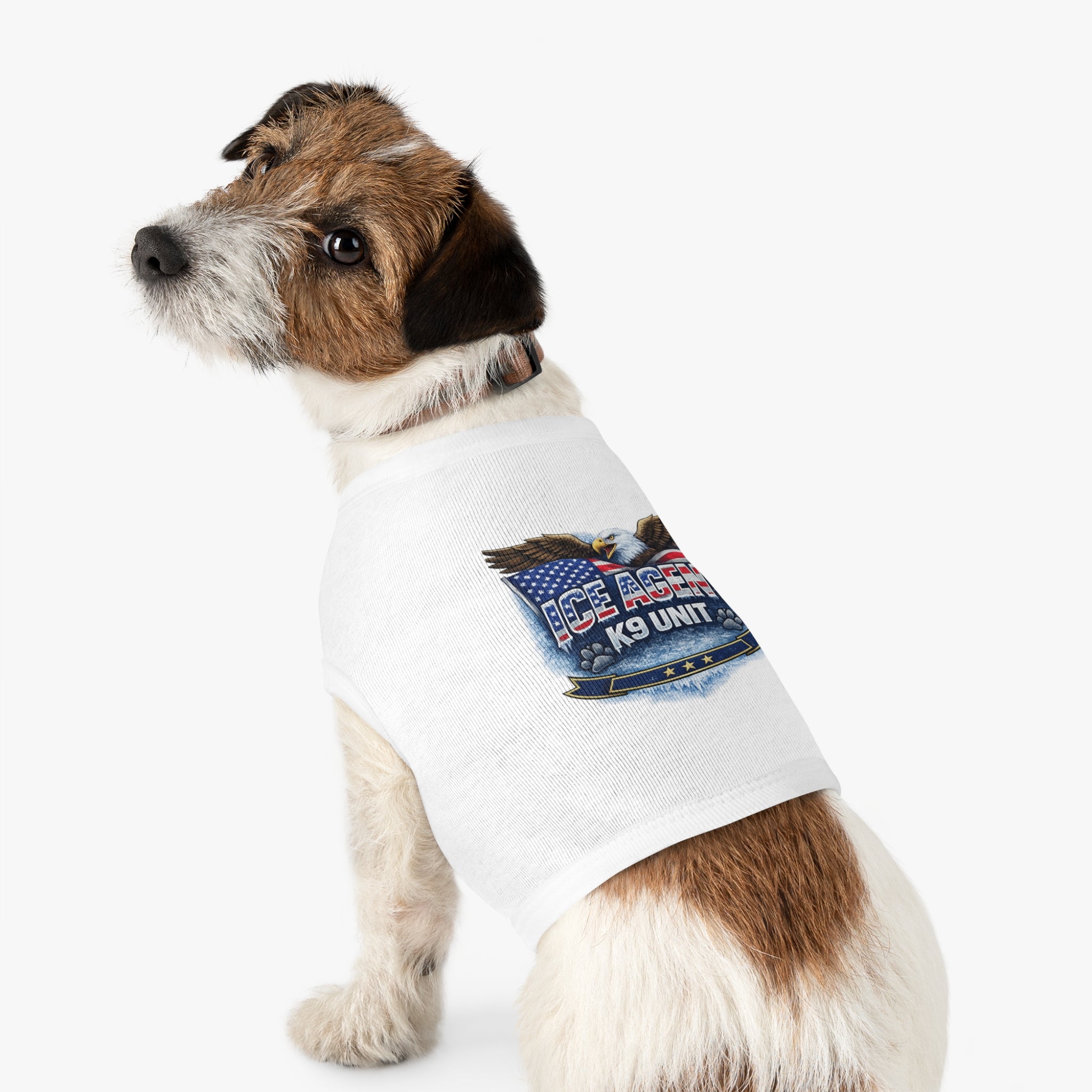 ICE AGENT K9 Unit Pet Tank Top — Patriotic Police K9 Dog Shirt