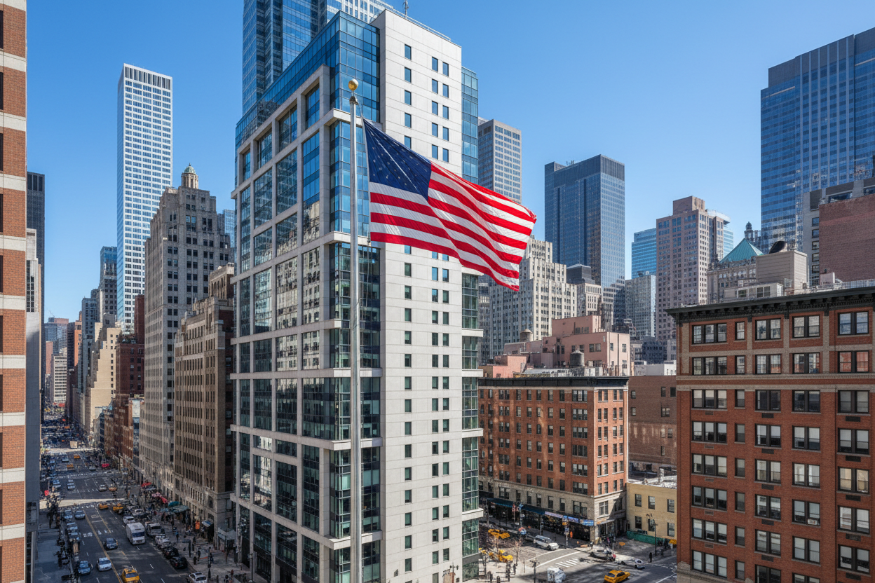 generate a 4k quality image of the immigration and customs enforcement headquarters in new york city